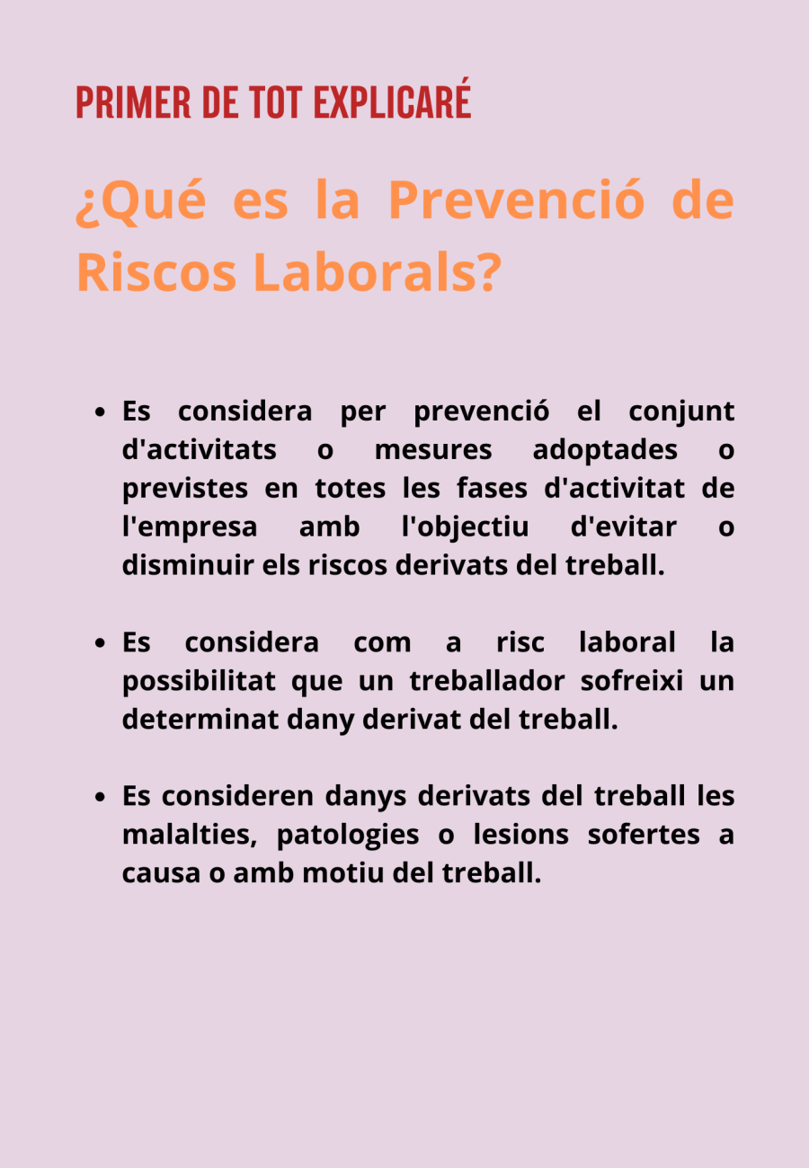 FORMES DE GESTIÓ DE PREVENCIÓ DE RISCOS LABORALS PER PART DE L’EMPRESA (1)